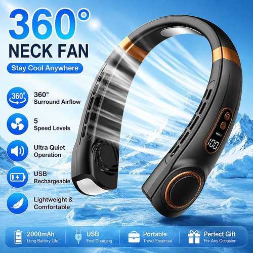 Portable neck fan - portable, 360°|quiet